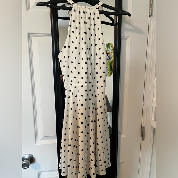 Express Black and White Polka Dot Dress - Picture 2 of 5